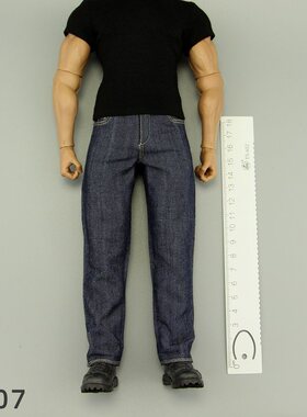 AFS型人坊 1/6兵人潮流X007 M35/AT027男强壮肌肉素体牛仔裤 现货