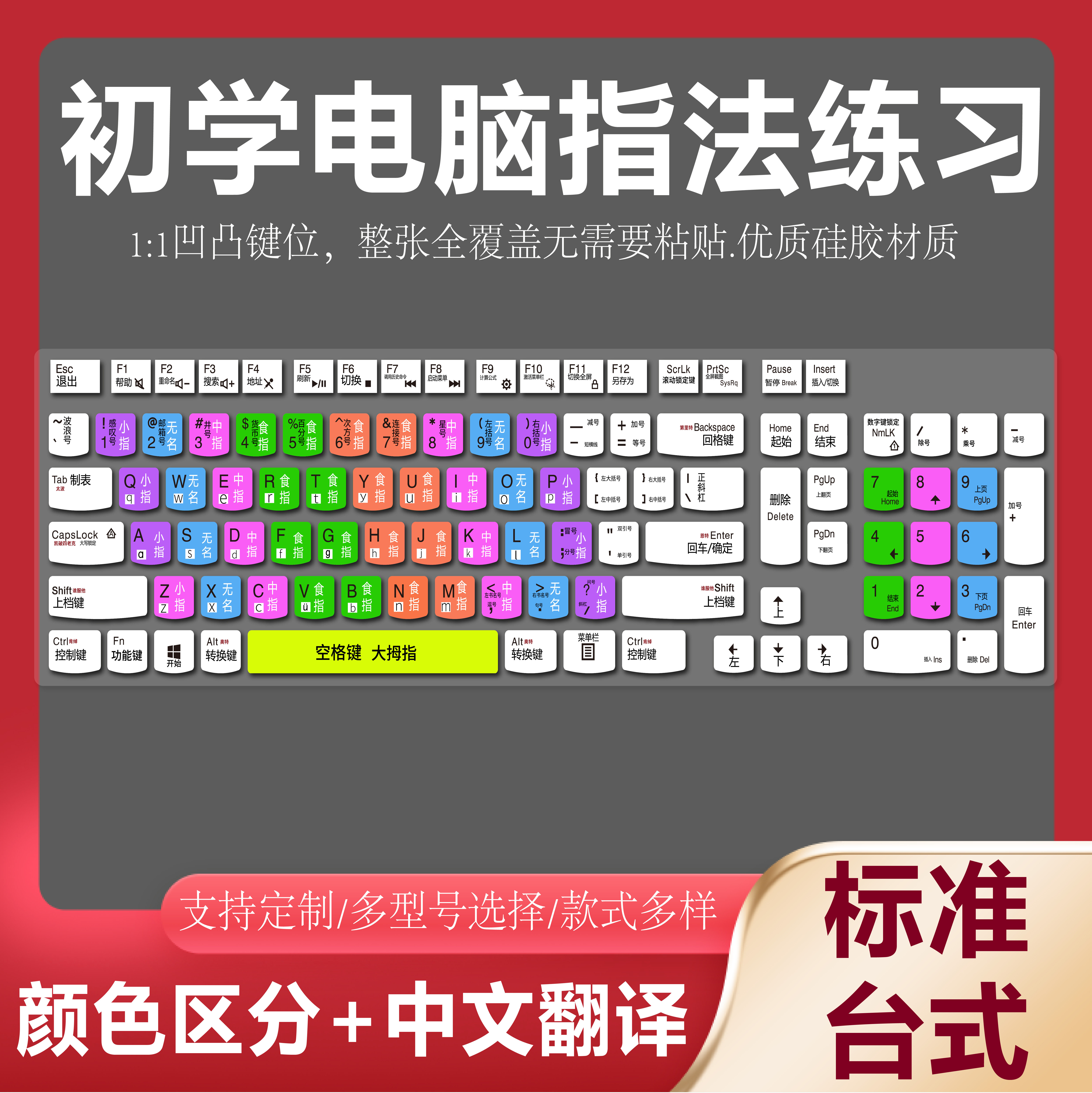 适用联想致美一体机AIO 520-24IKU键盘保护膜台式电脑打字练习垫