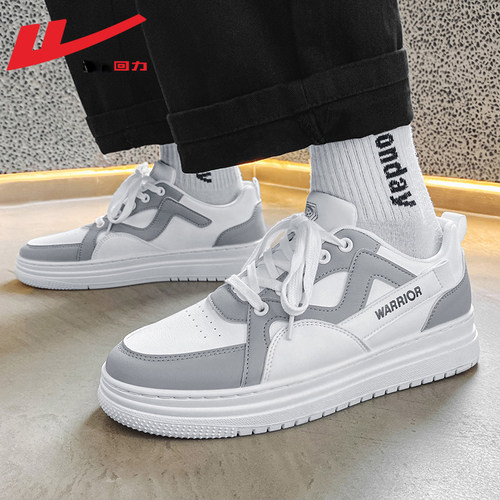 回力板鞋男款秋季皮面防水运动鞋