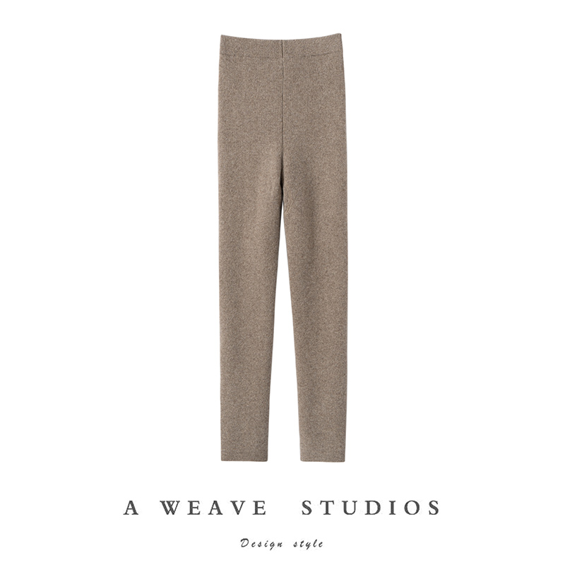 秋冬新款100%纯山羊绒紧身修身羊绒衫女打底裤内穿保暖纯色打底裤