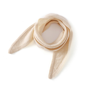 高档三角巾护颈椎纯色保暖披肩百搭小围巾 100%纯山羊绒围脖女冬季