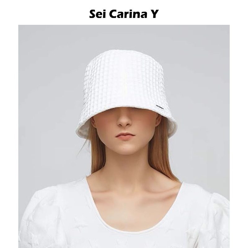 Sei Carina Y华夫格渔夫帽女杨超越范丞丞同款帽子百搭