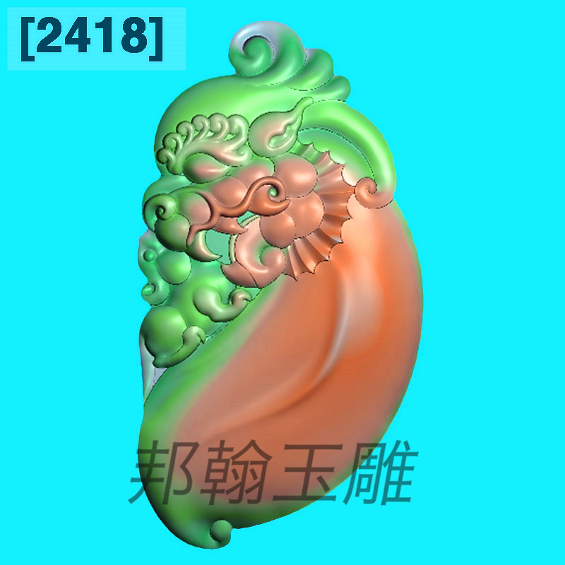 2418新款望子成龙精雕图爆款正反揭阳工精品龙头电脑雕刻图灰度图