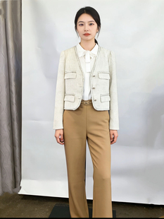 珂尼莎曼春 名媛小香风摩登小码短外套干练优雅知千金风年货节