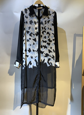 乔帛夏大码几个图雪纺长款衬衫连衣裙2穿洋气百搭时髦孤品 99元