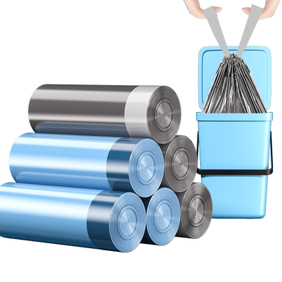 收口抽绳式垃圾袋家用中号加厚