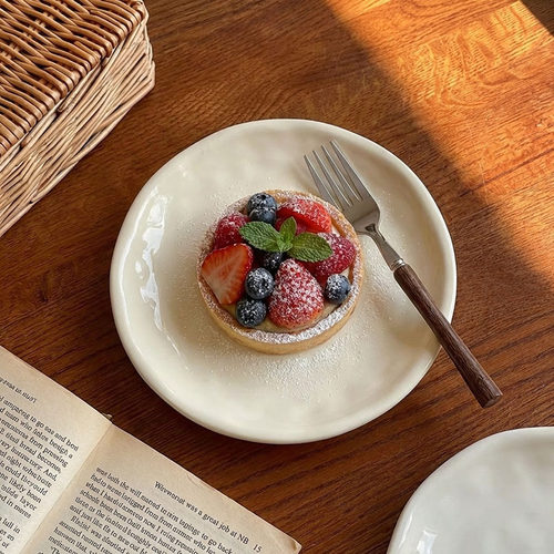 ins风高颜值精致纯色6寸甜品盘