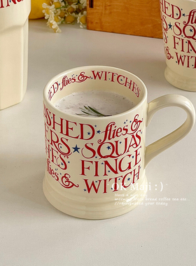 奶油风马克杯小众设计感水杯2025新款女陶瓷杯子高颜值家用早餐杯