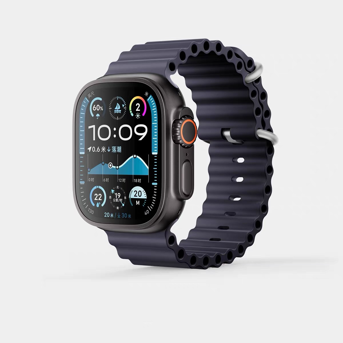 2025新款适用苹果手表AppleWatchs10表带ultra2海洋硅胶iwatchs11