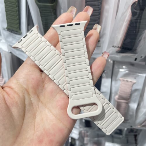 35mm华强北HKS10Promax手表带iwatch9新款ULTRA2硅胶磁吸苹果表带