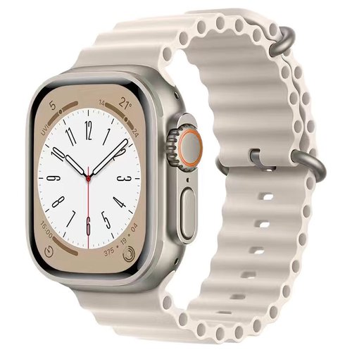 适用iwatch10ultra海洋表带35MM硅胶S8华强北Mini微穿戴HK9promax