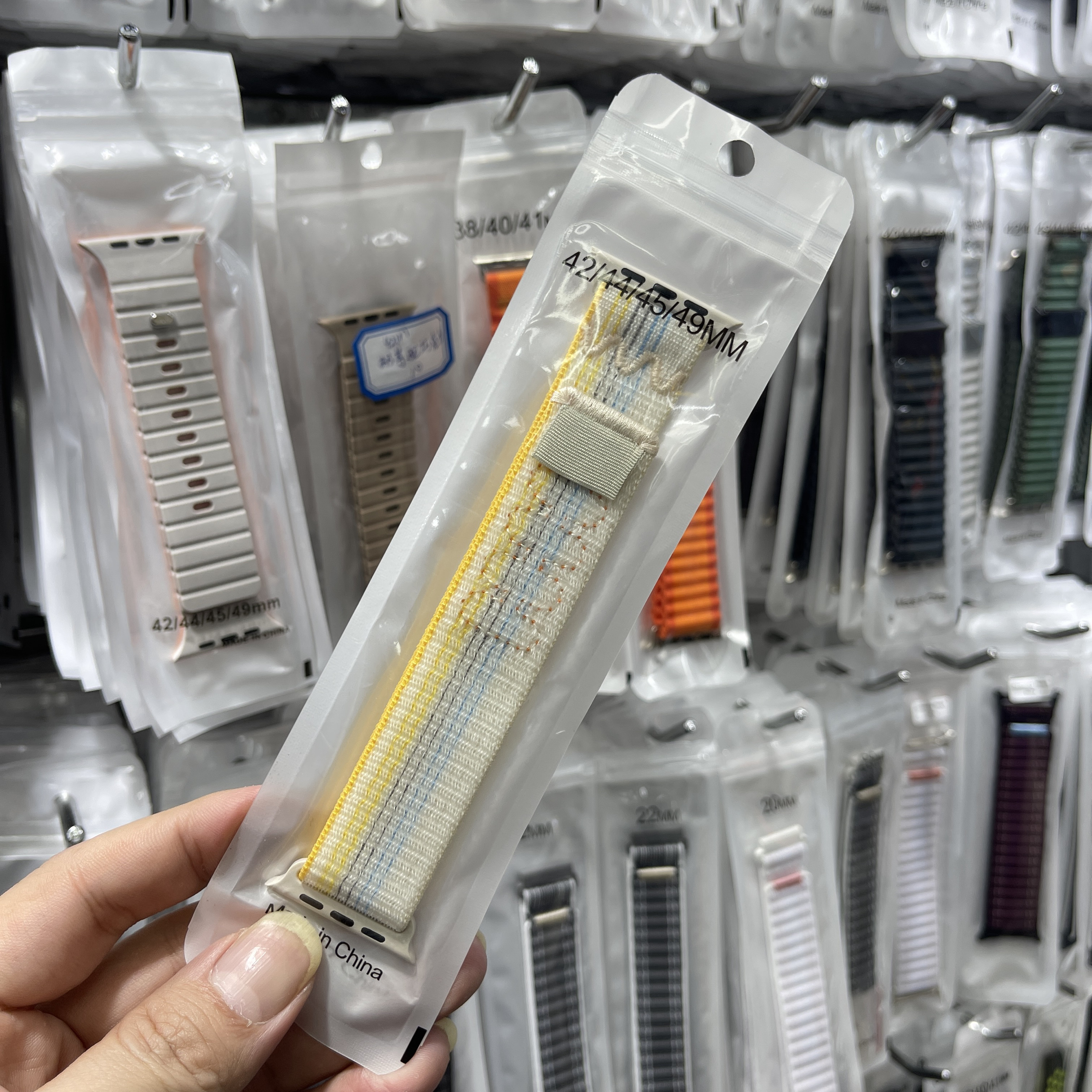 适用华强北HK10PRO微穿戴手表带超戴苹果s10尼龙魔术贴回环iwatch