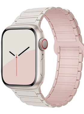 适用S12Max插卡手表表带APPLEWATCH10新款ULTRA3硅胶磁吸接口35MM