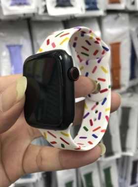 【华强北优选】适用applewatch7表带s7s8se新款硅胶手表带iwatch9