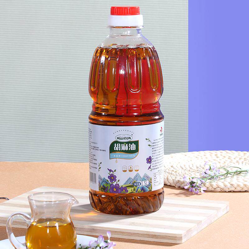 甘肃景泰条山农场胡麻油亚麻籽油食用油1.5L/瓶