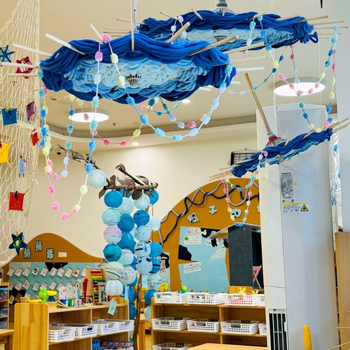 幼儿园冬天编织区吊饰毛线伞架手工diy制作大班美工区域材料包