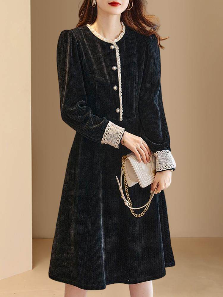 유럽의 가을 컷 라벨 여성 의류 2024 새로운 가을 겨울 드레스 가을 조립 코트 지하실 하이 엔드 절묘한