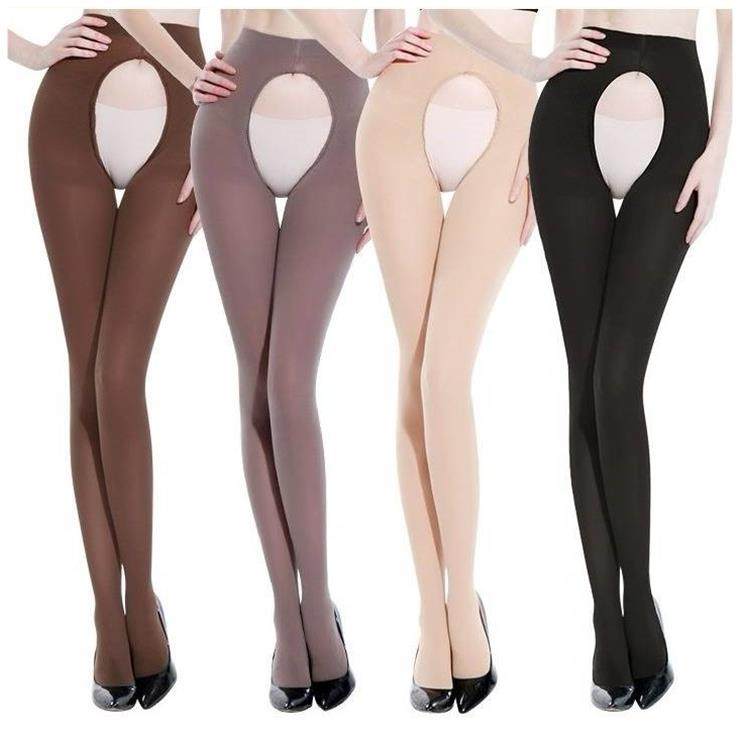 春夏免脱打底裤薄款开档丝袜夏季女美腿肉色加大码连裤袜