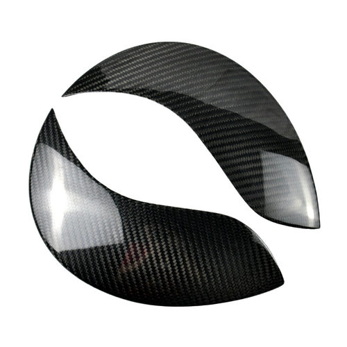 适用于宝马mini迷你R56R57R55R60改装专用真碳纤维灯眉眼眉大灯贴