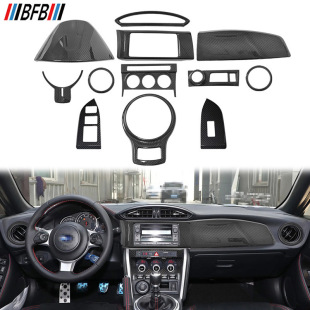 适用12 斯巴鲁BRZ丰田GT86干碳纤维仪表台空调风口门拉手内饰 20款