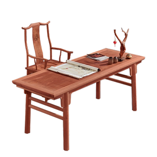 大果紫檀画案 明式书画桌书法桌红木家具平头案办公桌 缅甸花梨木