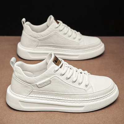 匹克企鹅男鞋2026新款皮鞋韩版潮流厚底运动小白板鞋冬季加绒棉鞋