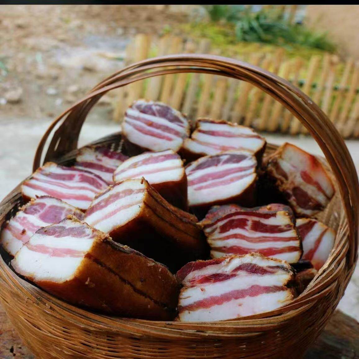 （长阳腊五花肉）湖北宜昌长阳农家烟熏五花肉 坐墩肉 腊肉