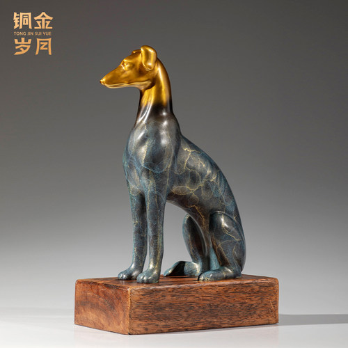 铜狗生肖中式风金属制品摆件