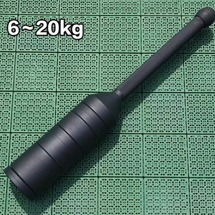 BISONFIT工厂直销新款升级可调节纯钢棒铃6-20kg加长设计滚花