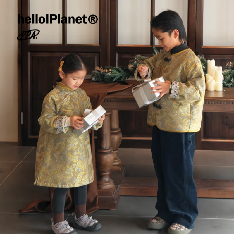 现ppapa 新中式腰花提花夹棉年款外套秋冬保暖儿童过年服 1013185,童装/婴儿装/亲子装,汉服,淘宝优惠券,粉丝福利购,淘宝优惠卷