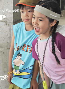 ppapa25春夏拼接短款修身透气运动儿童夏季莫代尔女童装T恤713123