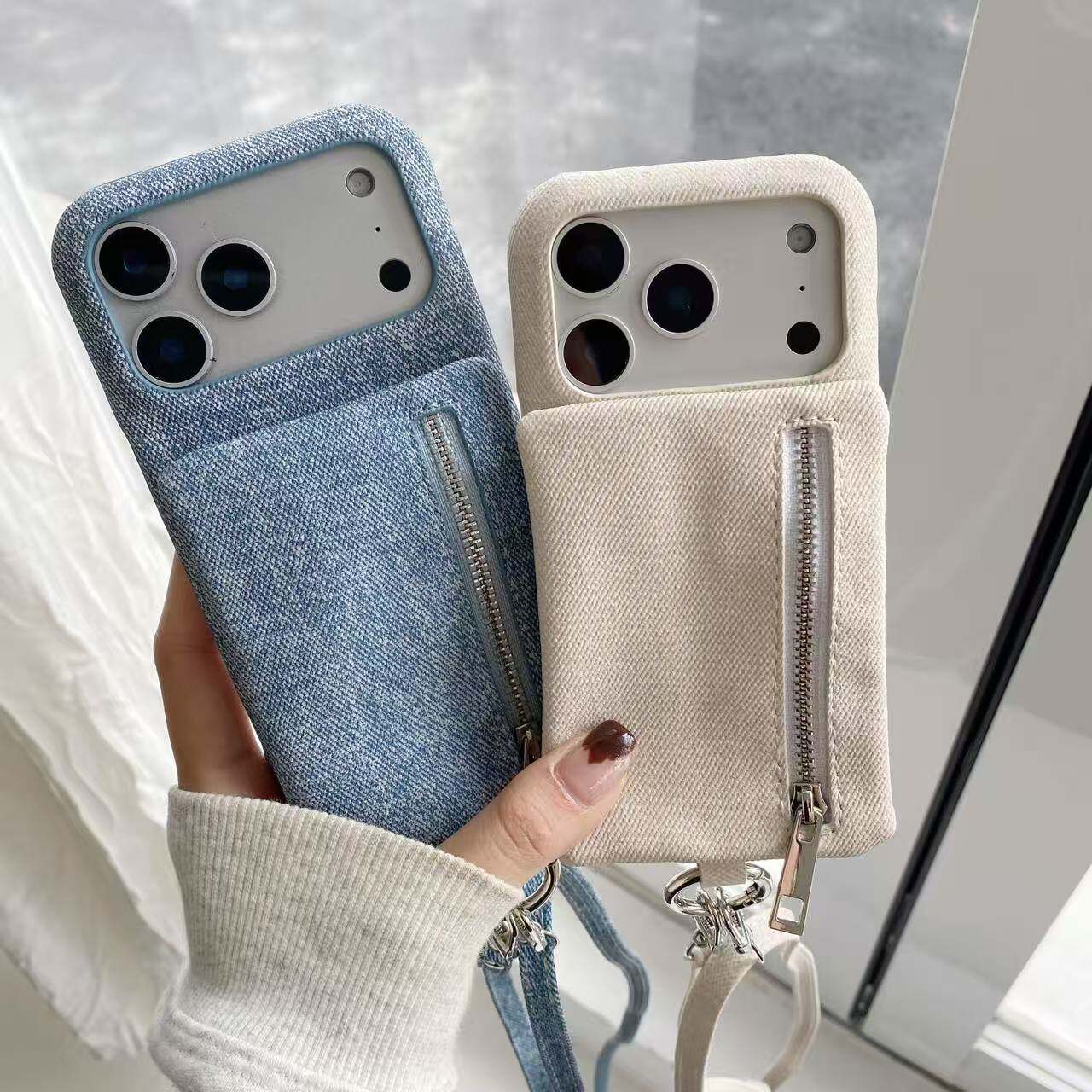 17拉链零钱插卡包皮质适用苹果17promax斜挎手机壳15pro保护套17挂绳13放卡16e口红钥匙14plus斜挎12手机11