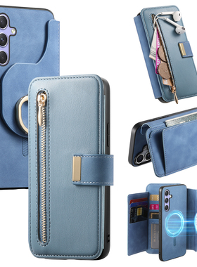 S24u零钱包一体适用三星s23ultra手机壳全包防摔s23plus翻盖Note20保护套皮套GalaxyS25手机壳a53翻盖手机壳