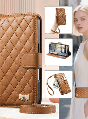 S25+适用三星GalaxyS25edge手机壳S24Ultra小香风三星S23FE斜挎S22+全包防摔A37保护套A57翻盖A17皮套A16简约