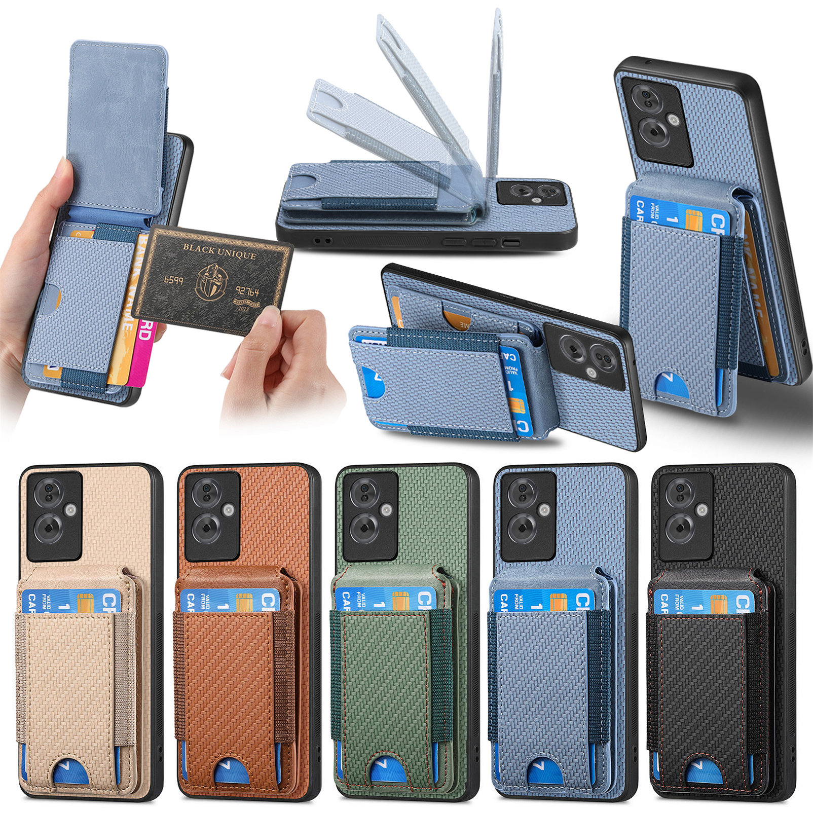 零钱包一体适用oppoa96手机壳插卡OPPOA2卡槽OPPO Reno12 Pro钱包可放卡opp0a97卡套a95带支架卡包A3可插卡