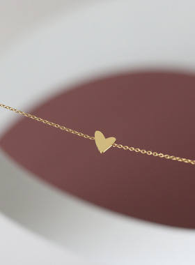 sl068  欧美ins风复古小巧不规则小爱心简约几何手链  钛钢