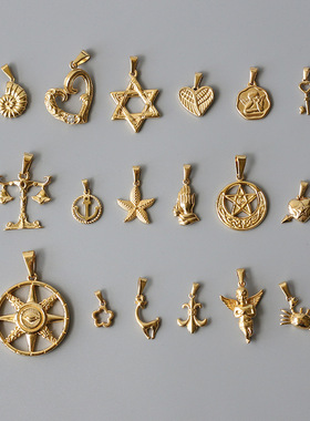 海洋风吊坠芮苼钛钢镀金女