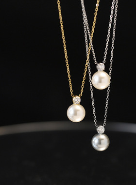 法式经典百搭珍珠吊坠项链