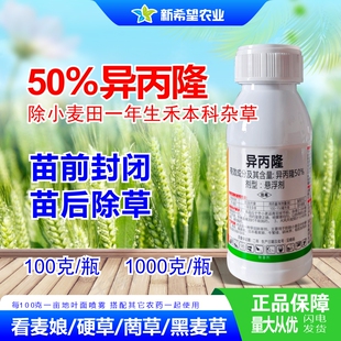 50%异丙隆小麦田除草剂 除看麦娘硬草菵草黑麦草 麦地封闭除草剂