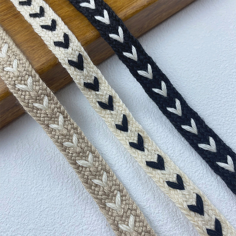 新款法式小香风花边辅料棉线双色织带diy服装窗帘鞋帽沙发装饰带,居家布艺,花边,淘宝优惠券,粉丝福利购,淘宝优惠卷