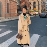 2025秋冬新款中长款毛呢外套女大衣学院风个性时尚百搭学生韩版潮，女装毛呢外套，浙宝136
