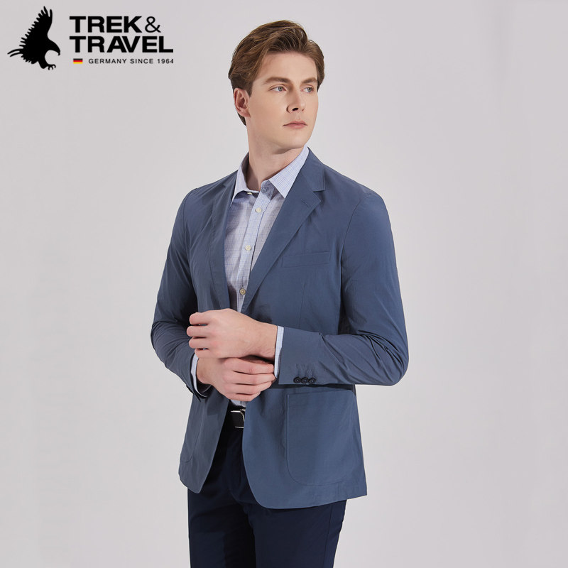【商场同款】TREKTRAVEL德国飞鹰西服男士时尚简约休闲西装外套
