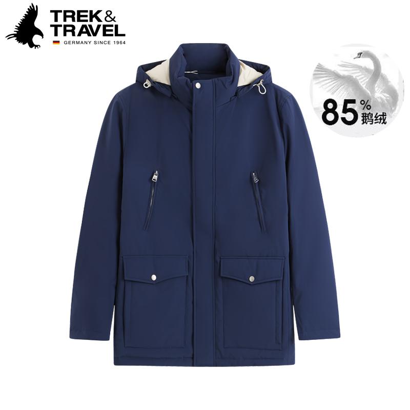 TREKTRAVEL德国飞鹰拆卸帽羽绒服