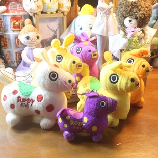 日单Rody跳跳马彩色小马可爱毛绒玩偶挂件包挂键盘刷桌面清洁挂件