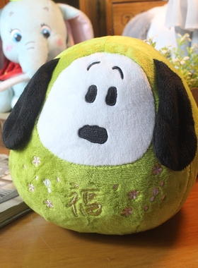 新品日单正版达摩 史努比绿色奥拉夫 胡士托毛绒公仔 玩偶
