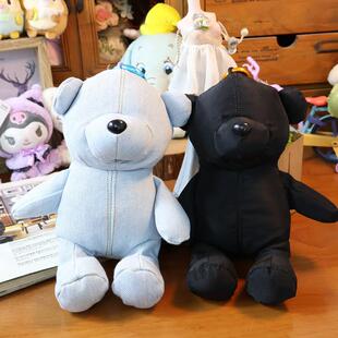 韩国正品崔胜澈同款phyps24年秋季小熊牛仔布小黑熊钥匙扣挂件