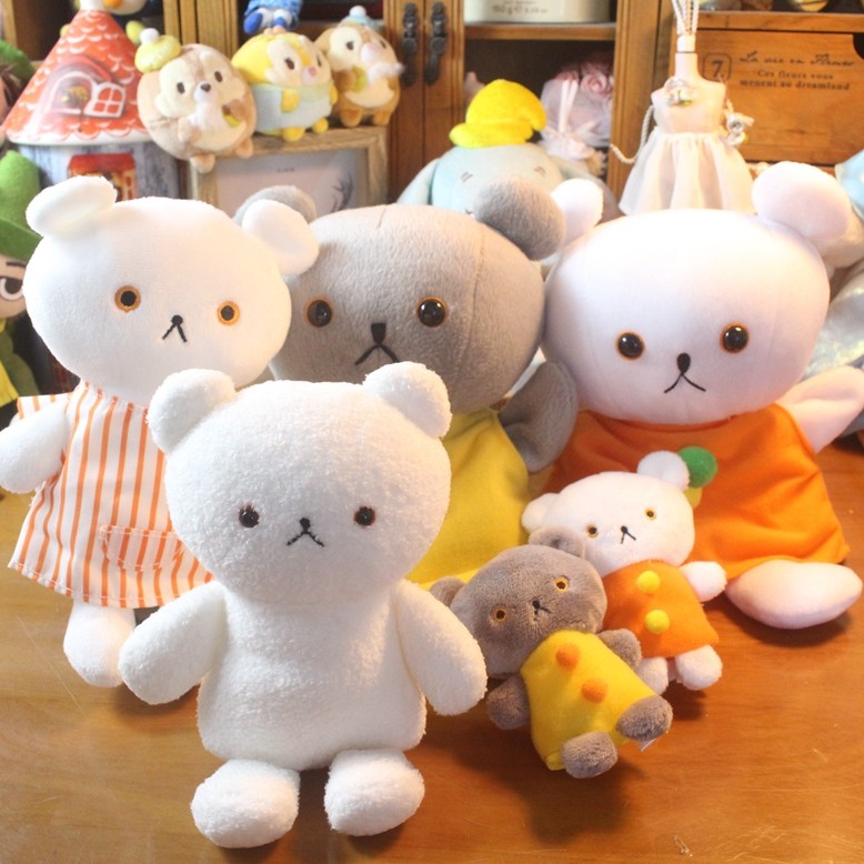 日单正版 日本绘本周边小熊酱可爱毛绒公仔手偶挂件玩偶