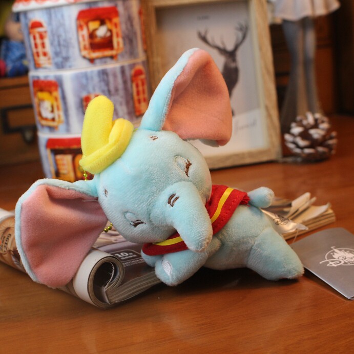 正版 小飞象 可爱趴姿睡颜 毛绒公仔 包包挂饰