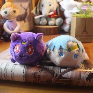 日单正版 美少女战士 水野亚美 露娜绒玩具 趴趴玩偶 摆件