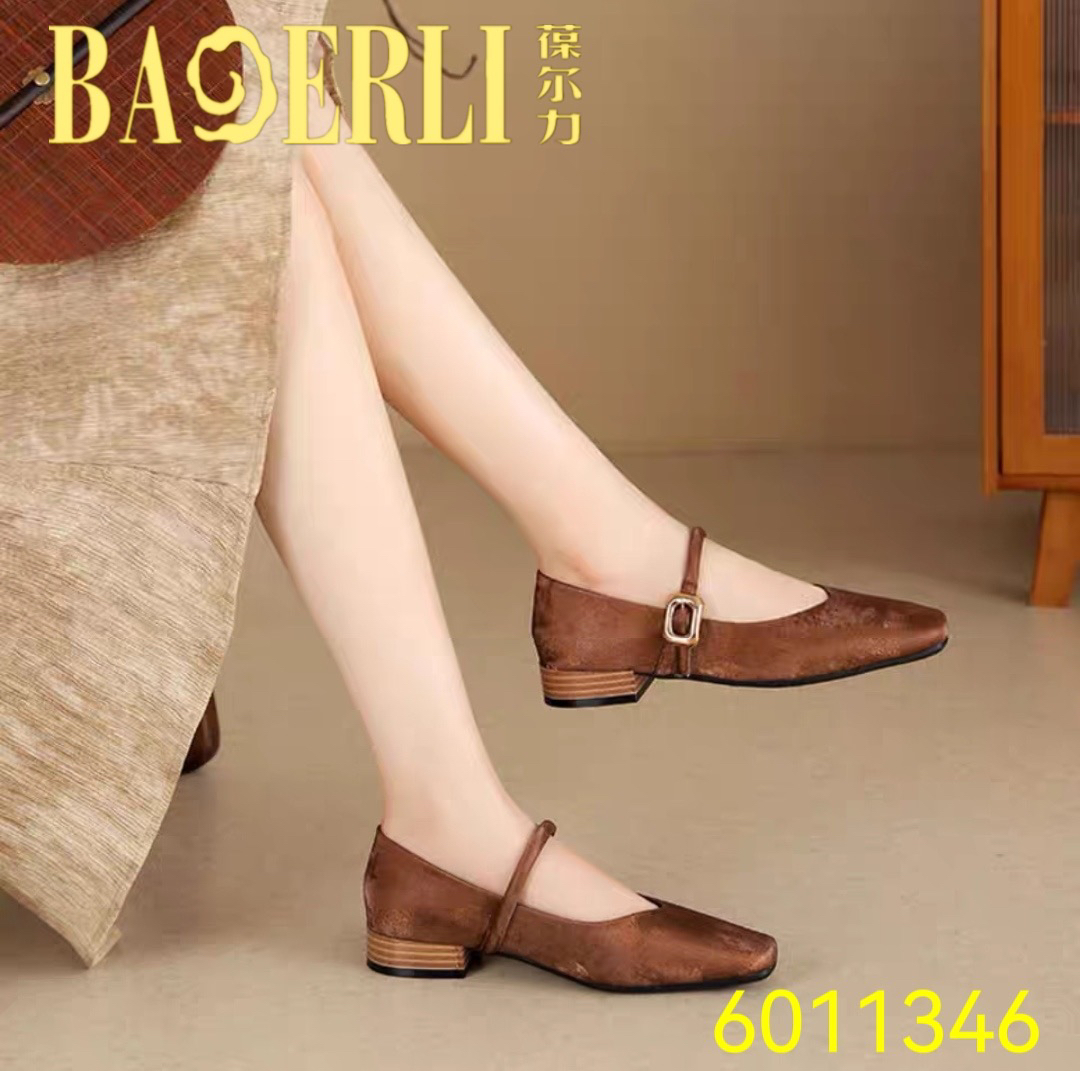 葆尔力新款真皮女鞋软底舒适单鞋玛丽珍小皮鞋亏本清仓